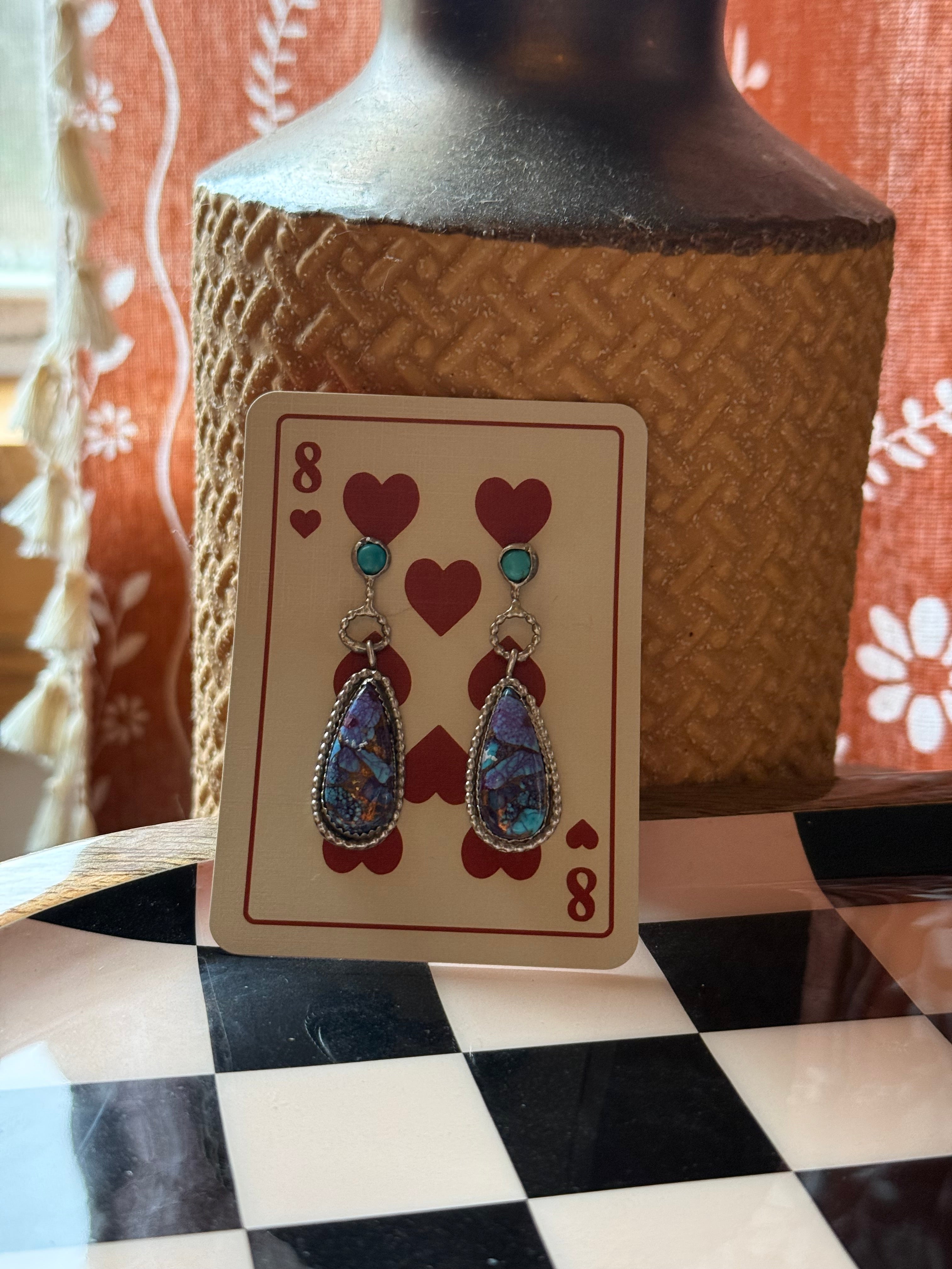 Purple Mohave dangle earrings