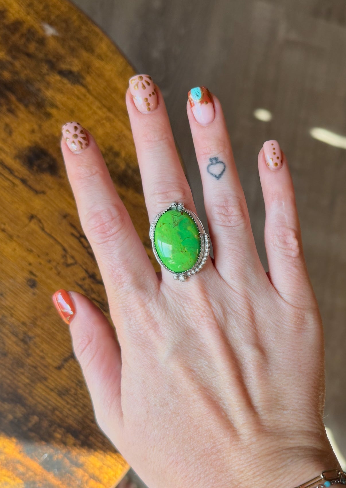 Green Mohave ring