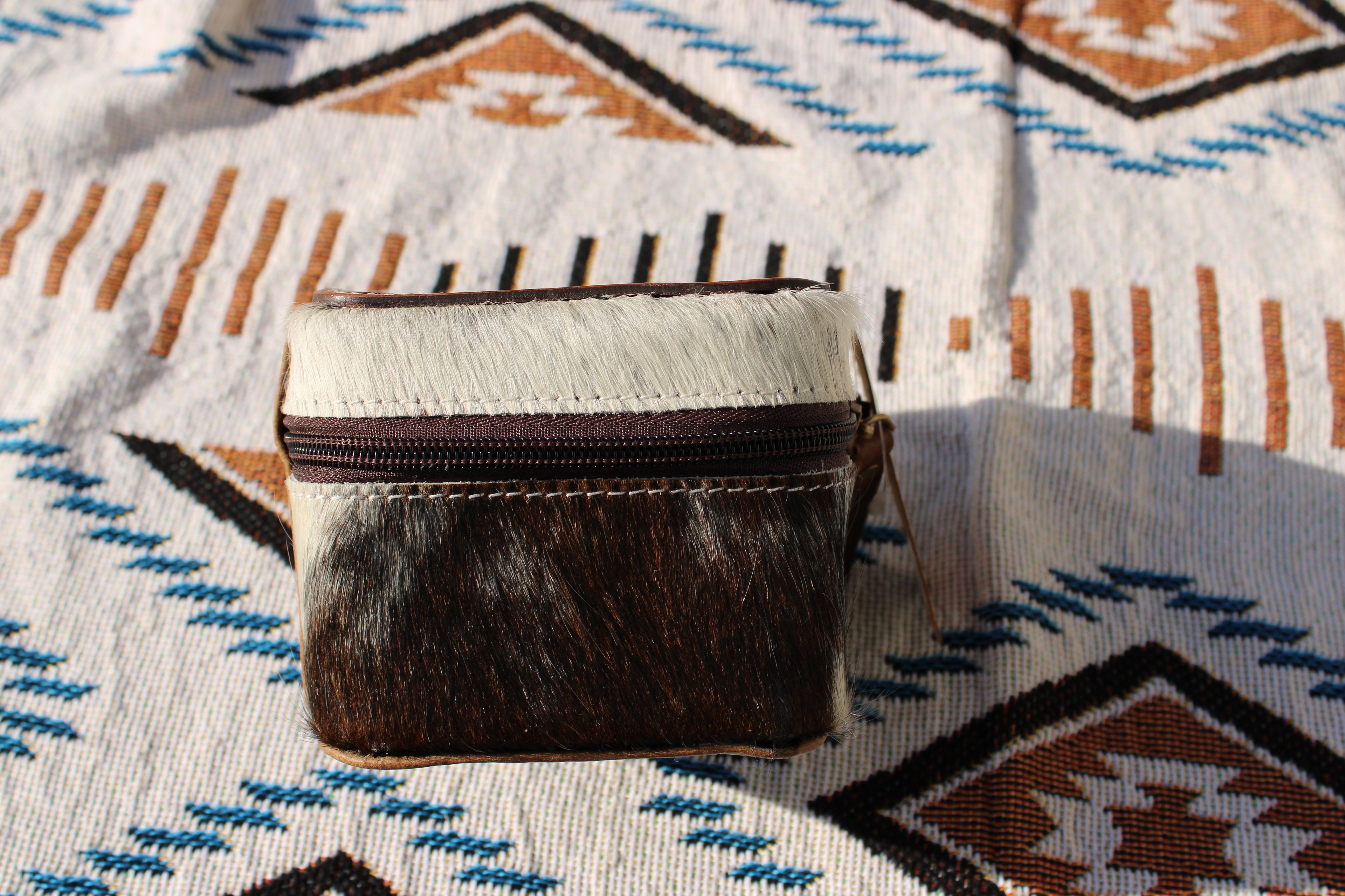 Tooled leather jackpot cowhide jewelry case