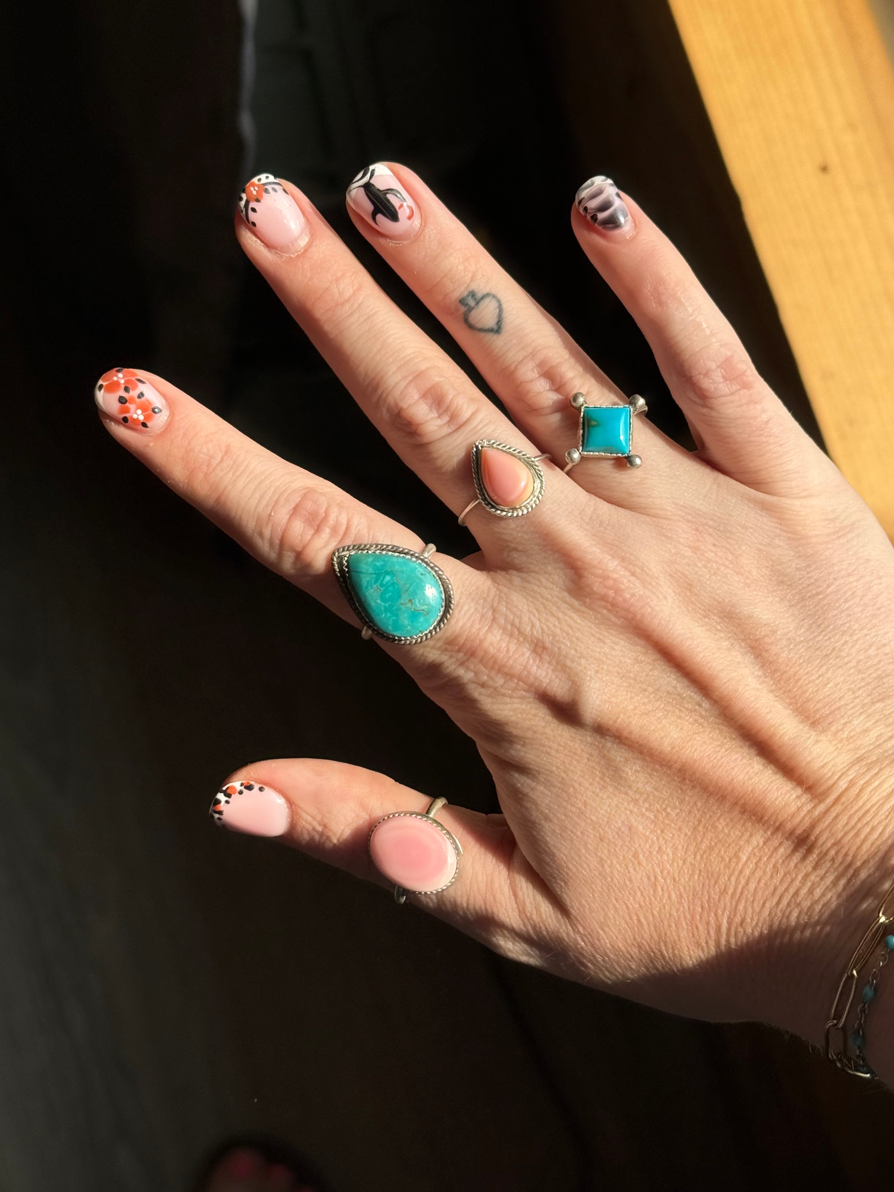 Sonoran Turquoise pear ring